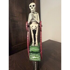 Dogfish Head Namaste Swivel Beer Tap Handle Skeleton Head Craft Brew Rare